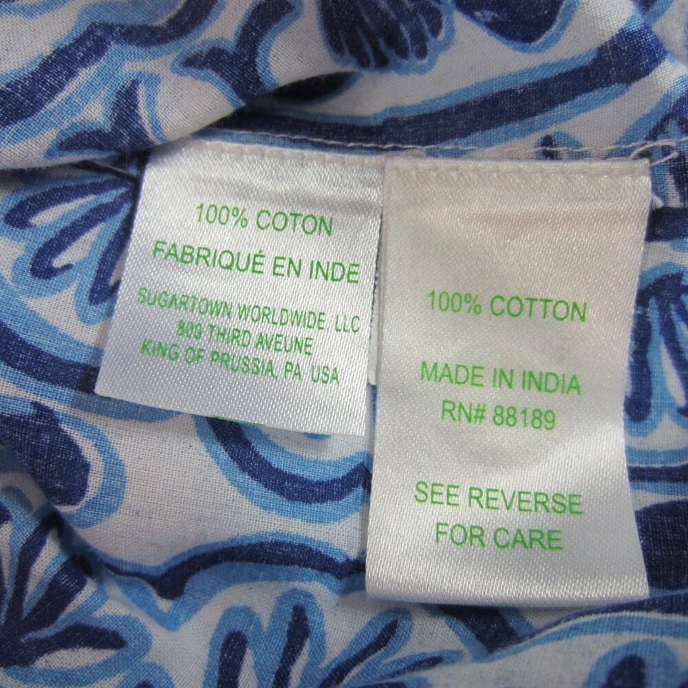 lilly pulitzer women's shirt blue vneck fish shirt xs - Picture 5 of 6